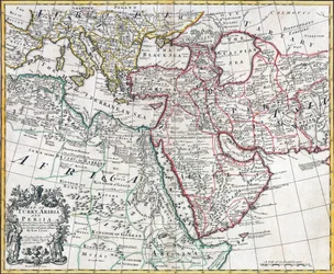 Map of Turkey, Arabia and Persia, after Guillaume de L